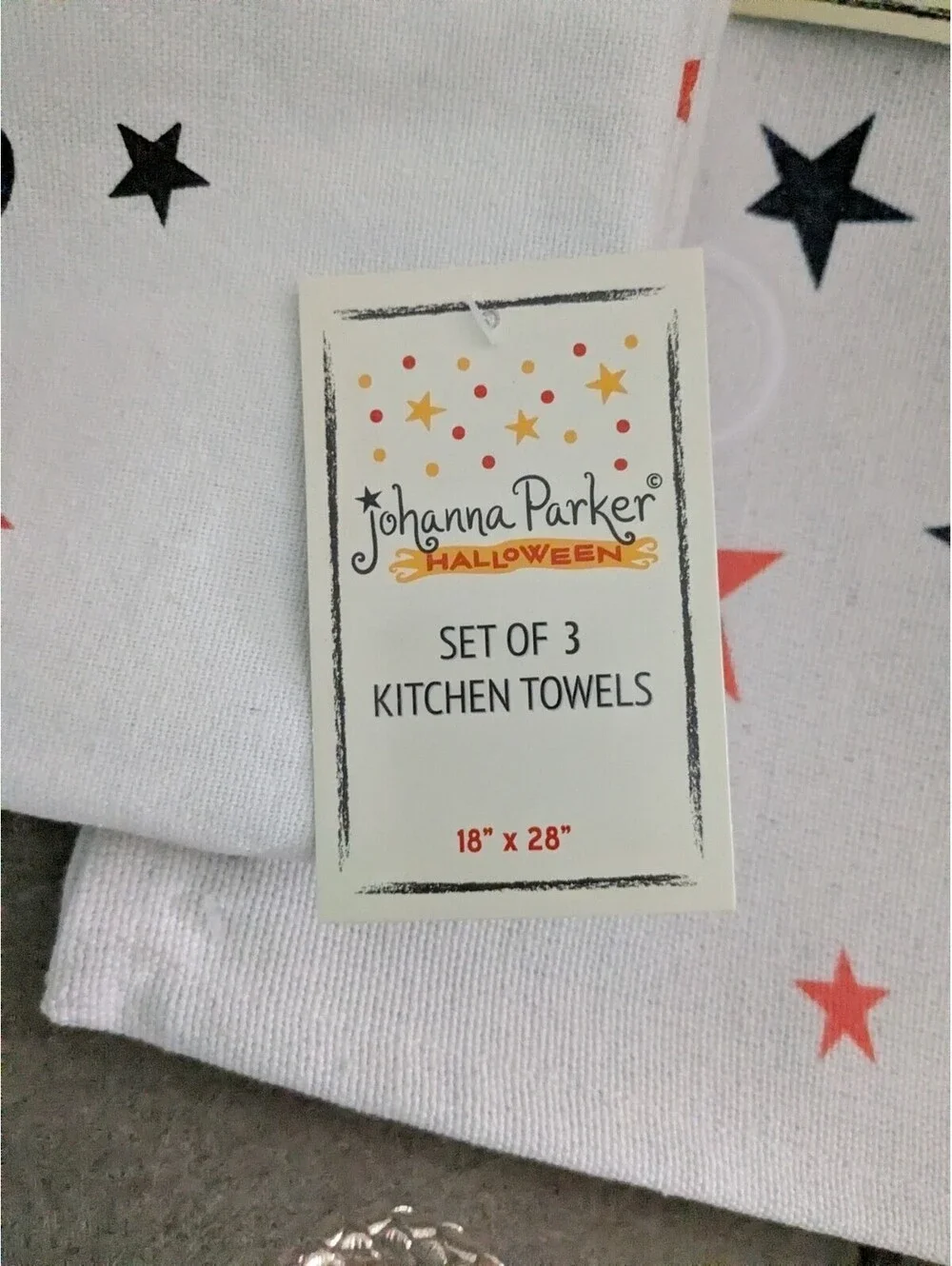 Johanna Parker Set 4 Placemats NWT Rare & 3 Dish towels Cats Pumpkins Halloween